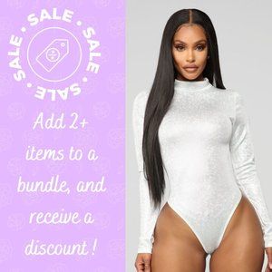 📦 🔜! FashionNova NEW Silver Glitter Bodysuit